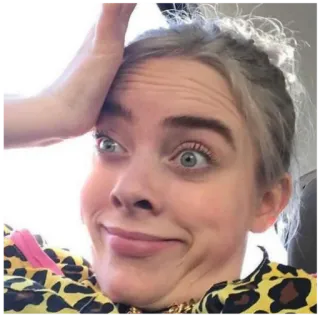 🤪 Billie Eilish 比莉·艾利什, 歌手, 名人, 流行歌手, 音乐 telegram sticker