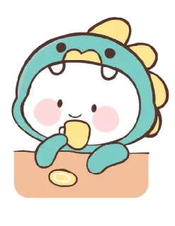 ☕️ cartoon, dinosaur, tea, cute, kawaii telegram sticker