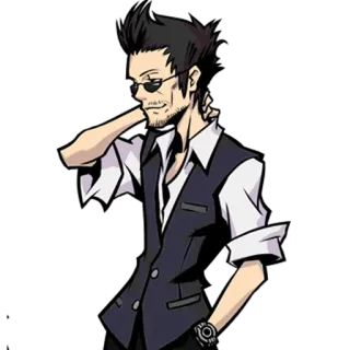 ☺️ Shiki Misaki The World Ends with You anime, video game, character, twewy telegram sticker
