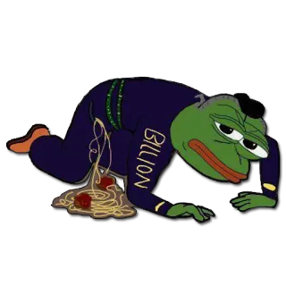 😣 Pepe the Frog BILLION pepe, พันล้าน, กบ, มีมอินเทอร์เน็ต telegram sticker