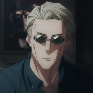 🕵 Kento Nanami Jujutsu Kaisen anime, manga, Kento Nanami, Jujutsu Kaisen, character, glasses telegram sticker