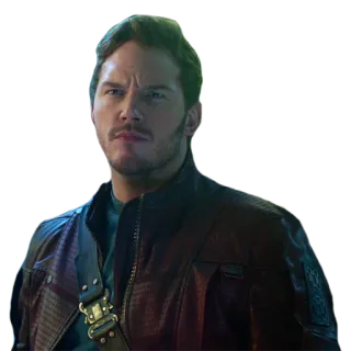 😑 Star-Lord Guardians of the Galaxy Star-Lord, Guardianes de la Galaxia, Marvel, Chris Pratt, superhéroe, aventura espacial, sticker personaje whatsapp sticker