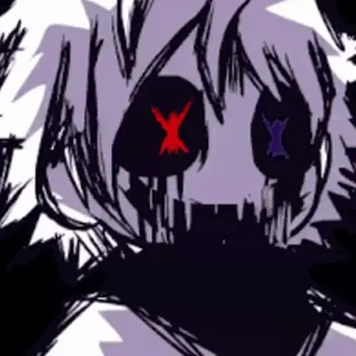 😈 monster, horror, gruselig, abstrakt, dunkel, figur, illustration telegram sticker