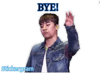 👋 BYE! ciao, saluto, addio, persona, bye whatsapp sticker