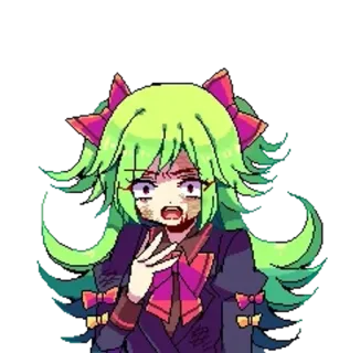 🧪 anime, injured, girl, scared telegram sticker