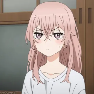 🎀 Anime, Gadis, Rambut pink, Kartun telegram sticker