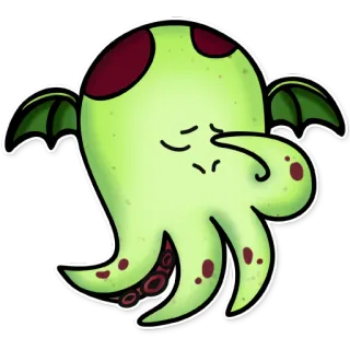 🙈 monstro, desenho animado, fofo, adesivo, criatura, polvo telegram sticker