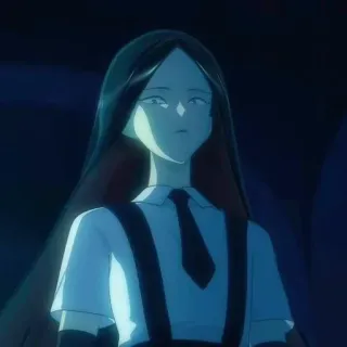 🎱 Аниме, Персонаж, Портрет, длинные волосы, Houseki no Kuni whatsapp sticker