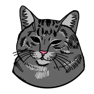 🥰 Katze, Tier, Aufkleber, Haustier, Katzenartig, Hauskatze, Getigerte Katze telegram sticker
