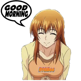 🛏 GOOD MORNING Anime, Guten Morgen, Mädchen, Cartoon telegram sticker