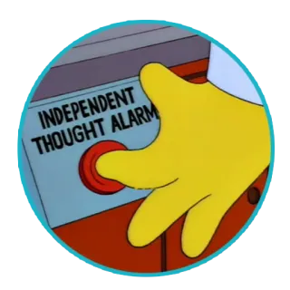 ❗️ INDEPENDENT THOUGHT ALARM ซิมป์สัน, เตือน, ความคิดอิสระ telegram sticker