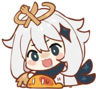 🤤 Paimon Genshin Impact paimon, genshin impact, anime, videogame telegram sticker