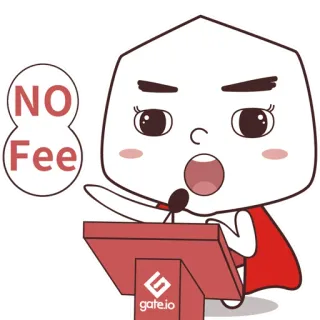 😛 NO Fee Cartoon, Lautsprecher, kostenlos, Gate.io telegram sticker