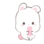 👌 토끼, 귀여운, 카와이, 스티커 telegram sticker