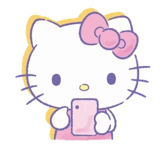 💞 Hello Kitty hello kitty, dibujos animados, kawaii, lindo, gato, personaje whatsapp sticker