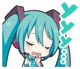 😕 Hatsune Miku イイイ… Hatsune Miku, Vocaloid, Anime, Cansado, Expresión telegram sticker
