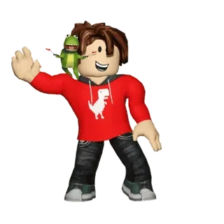 🎈 roblox, อวตาร, ไดโนเสาร์, สีแดง, 3d, ตัวละคร, การ์ตูน whatsapp sticker