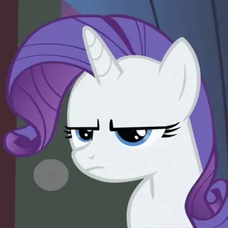 😑 Rarity My Little Pony Dessin animé, Poney, Violet, Yeux au ciel, Déçu(e) telegram sticker
