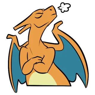 😤 Charizard Pokemon charizard, pokemon, anime, monster, cartoon whatsapp sticker