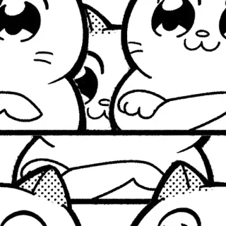 👬 แมว, น่ารัก, คาวาอิ, สัตว์, การ์ตูน telegram sticker
