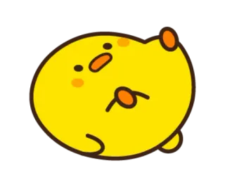 😕 желтый, животное, милый, мультфильм, птица, персонаж telegram sticker