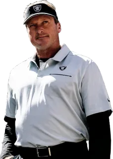 🤨 Jon Gruden Jon Gruden, allenatore, football americano, Raiders, NFL, sport telegram sticker