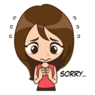 😔 sorry... apology, sad, regret, sorry telegram sticker
