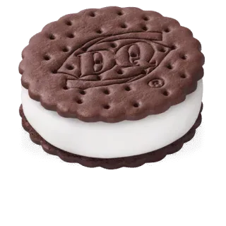 😎 DQ sándwich helado, DQ, postre, comida, helado telegram sticker