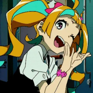🌈 Аниме, Мультфильм, Девушка, Персонаж, Милый, Счастливый, Красочный telegram sticker