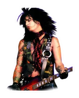 🎸 Nikki Sixx Nikki Sixx, Basgitaar, Muzikant, Tatoeage, Rockster telegram sticker
