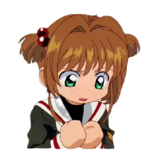 🎈 Sakura Kinomoto Cardcaptor Sakura Anime, Cartone animato, Sakura Kinomoto, Cardcaptor Sakura, Carino, Kawaii, Magical Girl telegram sticker