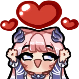 🥰 Sangonomiya Kokomi Genshin Impact Anime, Spiel, Kawaii, Süß, Herzen whatsapp sticker