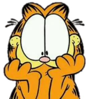 👀 Garfield desenho animado, gato, laranja, engraçado, humor, garfield telegram sticker