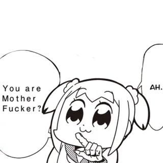 👇 You are Mother
Fucker? Pop Team Epic, Anime, Manga, Volgarità telegram sticker