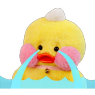 🐣 duck, crying, sad, tears, cute, yellow, animal, kawaii telegram sticker