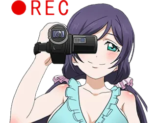 📹 REC 애니메이션, 녹음, 카메라, 만화 telegram sticker