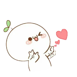 ❤️ Amour, Kawaii, Mignon, Coeur, Dessin animé whatsapp sticker