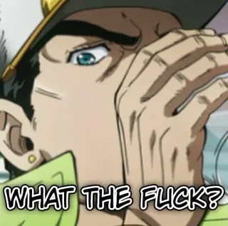 🤨 WHAT THE FUCK? Anime, Réaction, Offensant, Expression, Gros mot whatsapp sticker