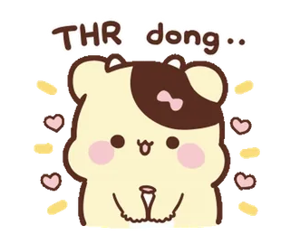 ๐ธ THR dong.. carino, orso, kawaii, cuori, adesivo whatsapp sticker