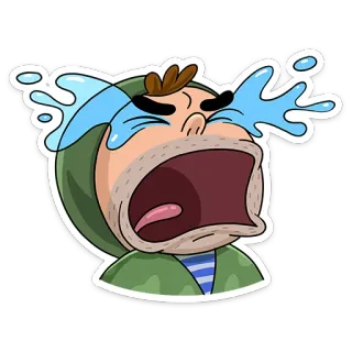 😭 piangere, triste, lacrime, cartone animato, emozione telegram sticker