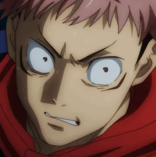 🎱 Yuji Itadori Jujutsu Kaisen Anime, Manga, Anak laki-laki, Marah, Berkelahi, Karakter telegram sticker