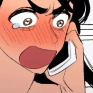 🤗 卡通, 动漫, 漫画, 手机, 震惊 whatsapp sticker