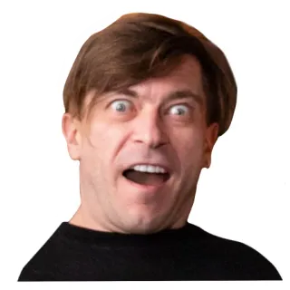 🤪 śmieszne, twarz, wyraz, mężczyzna telegram sticker