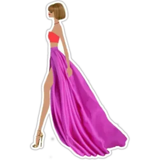 ❤ Mode, Kleid, Model, Frau, Stil, Haute Couture telegram sticker
