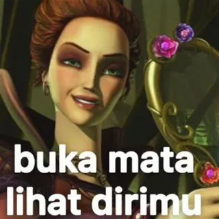 🤮 buka mata
lihat dirimu twarz, kobieta, wyraz, indonezyjski, tekst, spojrzenie telegram sticker
