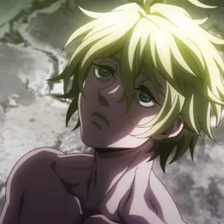 💈 Adam Record of Ragnarok anime, god, fighter, blonde, manga telegram sticker