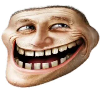 😂 ミーム, トロールフェイス, インターネット, ユーモア, 面白い, トロール telegram sticker