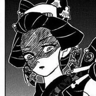 💄 Warabihime Demon Slayer 动漫, 漫画, 鬼灭之刃, 蕨姬, 上弦之陆, 妓夫太郎的妹妹, 反派 telegram sticker