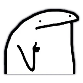 👍 blob, stick figure, thumbs up, cartoon, positive, approval telegram sticker