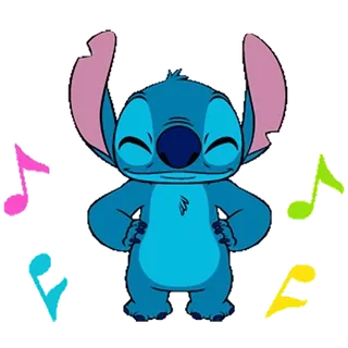 🕺 Stitch Lilo & Stitch Người ngoài hành tinh, Âm nhạc, Dễ thương, Disney, Phim hoạt hình telegram sticker